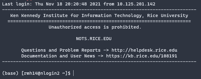 Connecting a login node on NOTS.