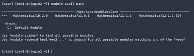 module avail math