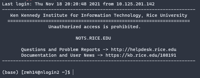 Connecting a login node on NOTS.